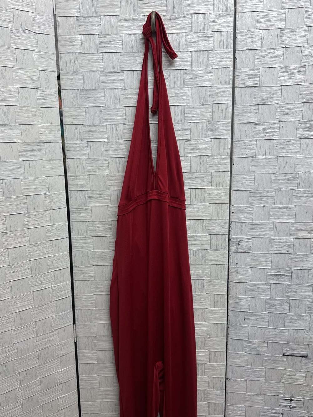SHEIN Halter Jumpsuit Size M Red Open Back